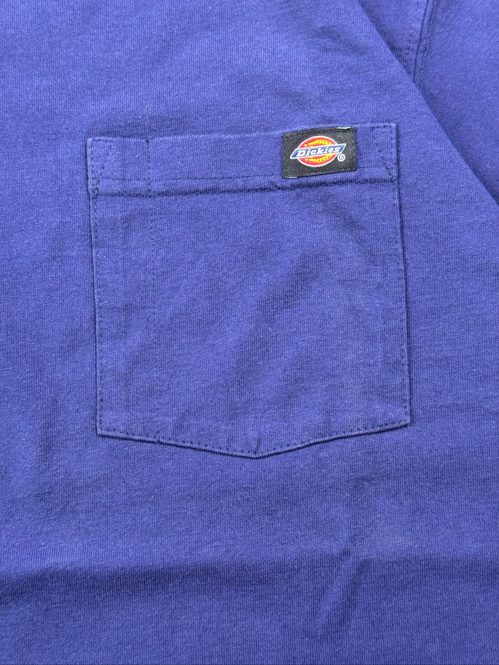 Dickies Pocket T-Shirt Blue Heavyweight Cotton Workwear Size L – photo 4